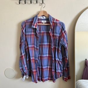 Lucky Brand Colorful Cotton Button Up Shirt